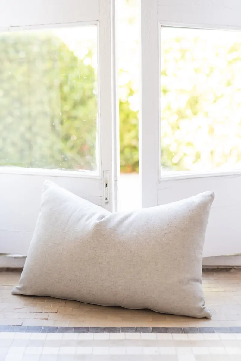 Cojín Artesano  ECO Beige Suave Liso