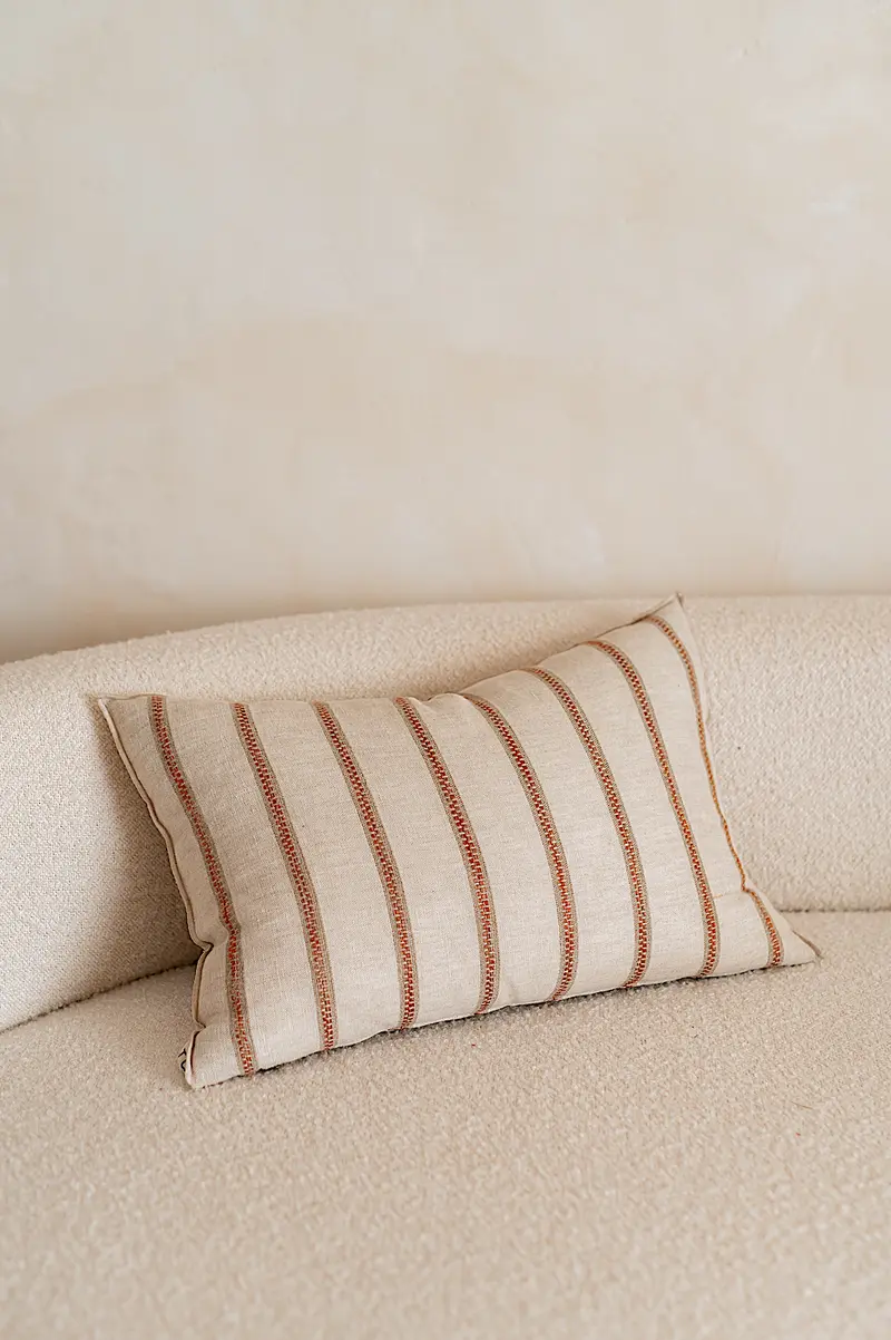 Cojín Artesano Teja Hilatura Beige