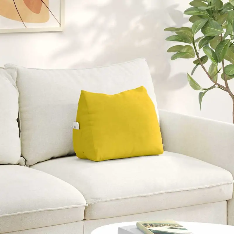Cojín de Espalda Amarillo 45 x 20 x 35 cm Tela de pana