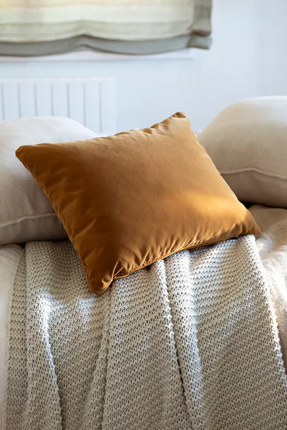 Cojín Deco Artesano Velvet Caramelo