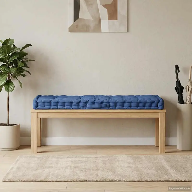 Cojín para palés algodón azul claro 120x40x7 cm
