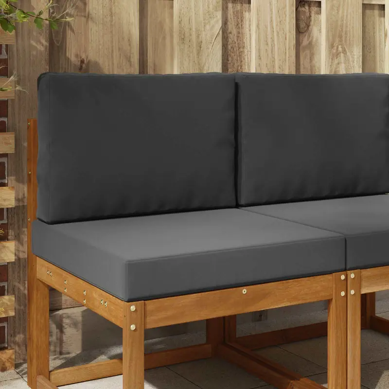 Cojín para sofá de exterior 2 pcs Antracita Poliéster