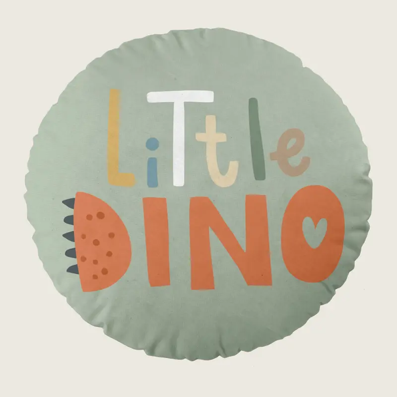 COJÍN REDONDO INFANTIL ESTAMPADO DINOLAND