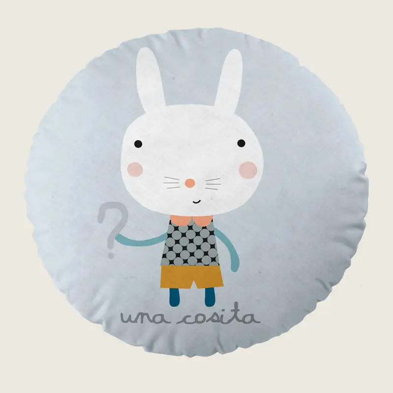 COJÍN REDONDO INFANTIL ESTAMPADO VEO VEO