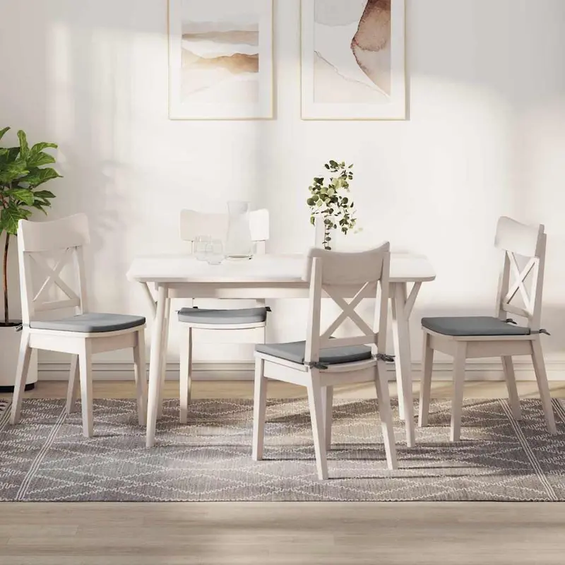 Cojines para asiento 4 pcs Gris Nube 40 x 40 x 3 cm tela