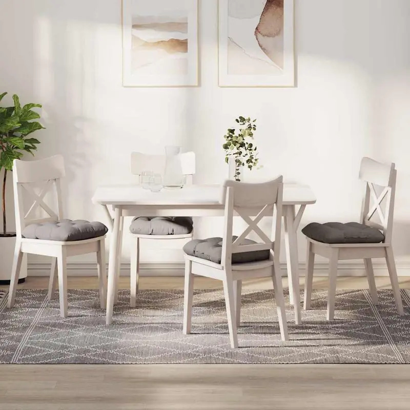 Cojines para asiento 4 pcs Taupé 45 x 45 x 12 cm tela