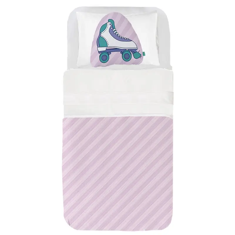 Colcha Ajustable acolchada Infantil Raya Rosa