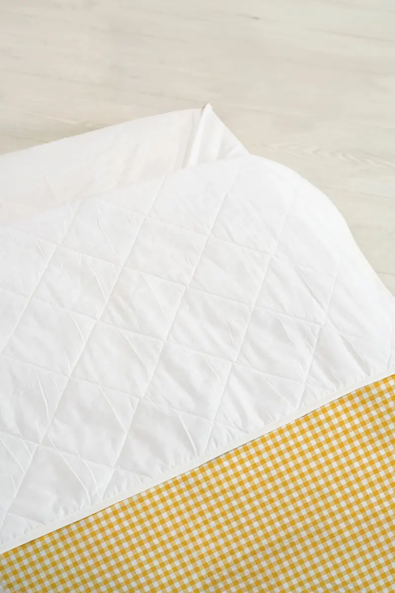 Colcha Ajustable Acolchada Vichy Amarillo