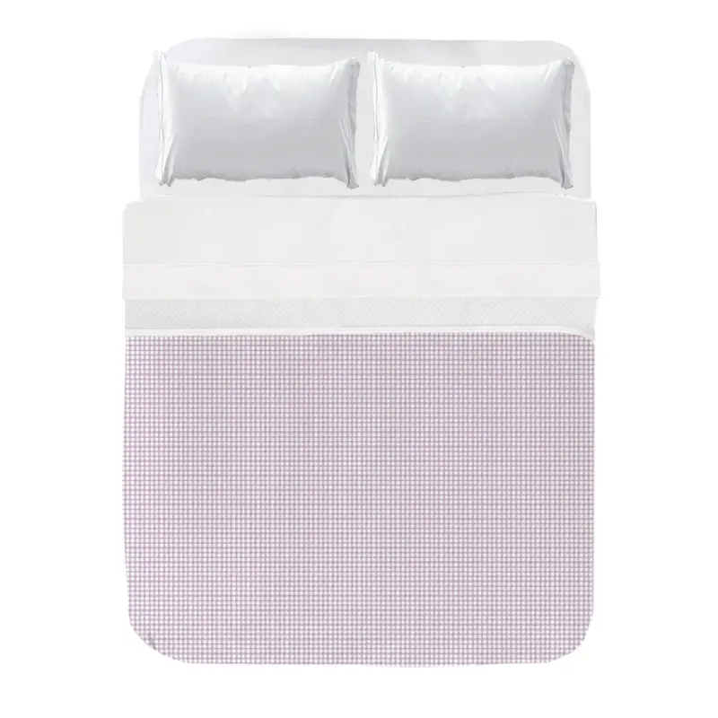 Colcha Ajustable Acolchada Vichy Malva