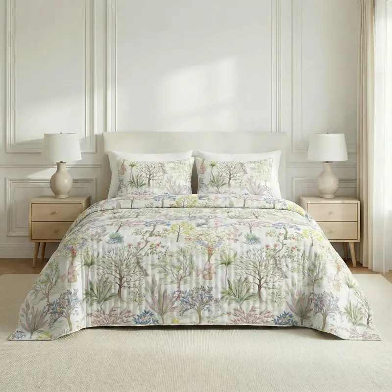 Colcha boutí estampada Alcudia tacto suave