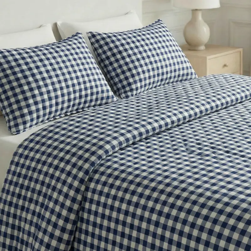 Colcha boutí estampada Calafat Marino tacto suave