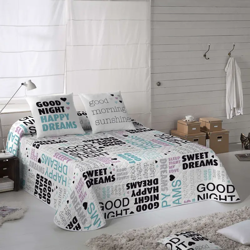 COLCHA BOUTI ESTAMPADA GOD NATT 100% ALGODÓN