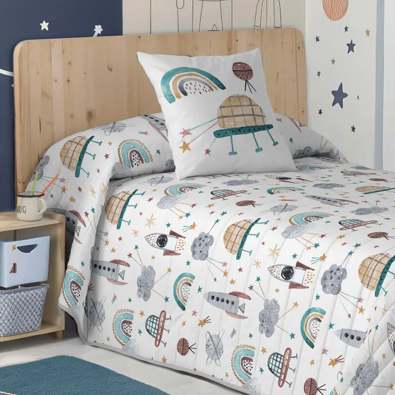 COLCHA BOUTI ESTAMPADA INFANTIL ROCKET