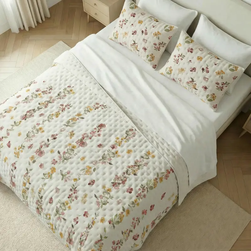 Colcha boutí estampada Morella tacto suave