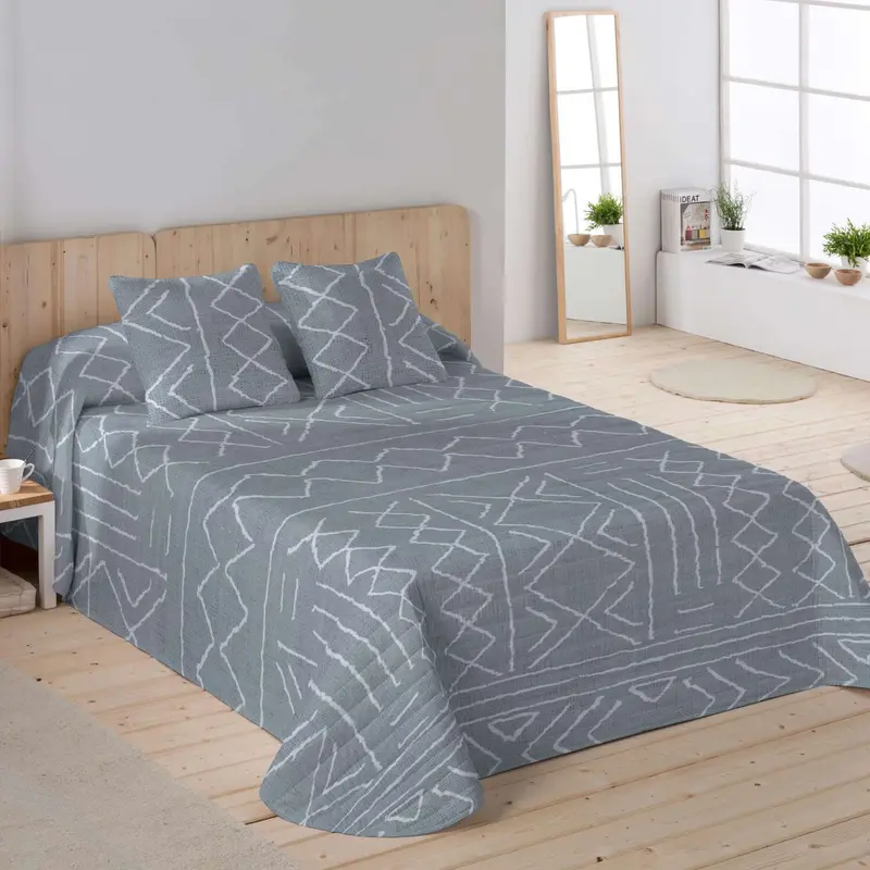 COLCHA BOUTI ESTAMPADA NAUEK GREY