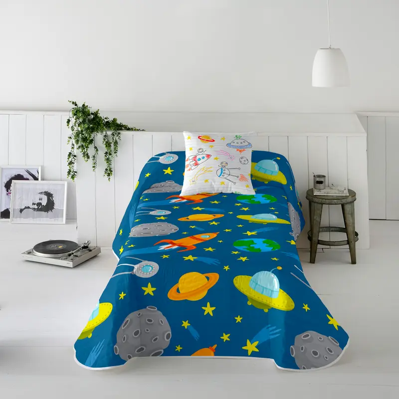 COLCHA BOUTI REVERSIBLE ESTAMPADA INFANTIL LLUC 100% ALGODÓN