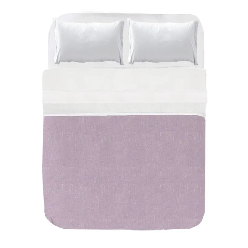 Colcha Estampado Textura Lino Malva
