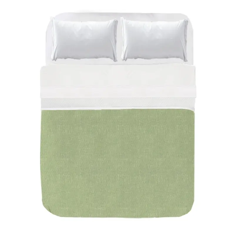 Colcha Estampado Textura Lino Pistacho