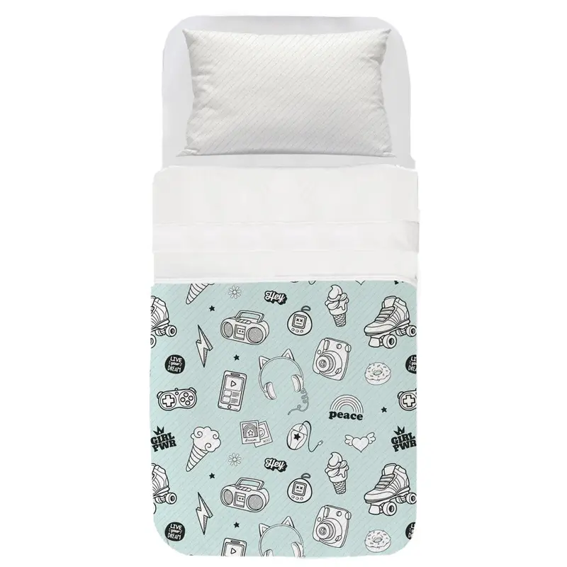 Colcha Infantil Cascos Azul