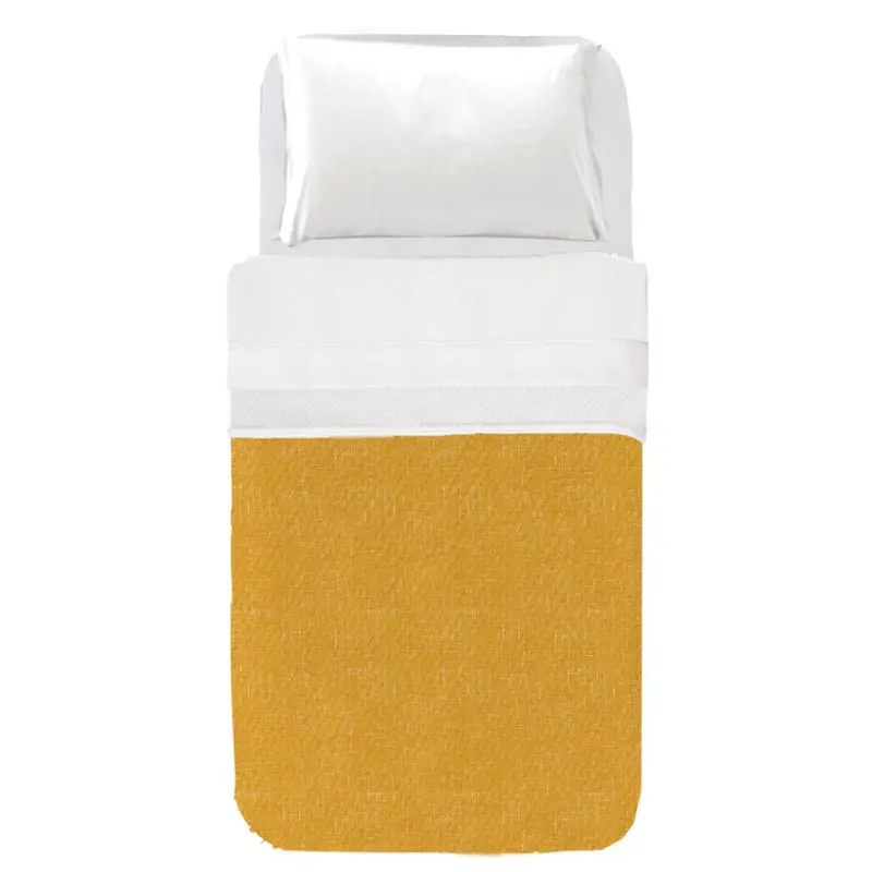Colcha Infantil Estampado Textura lino Amarillo