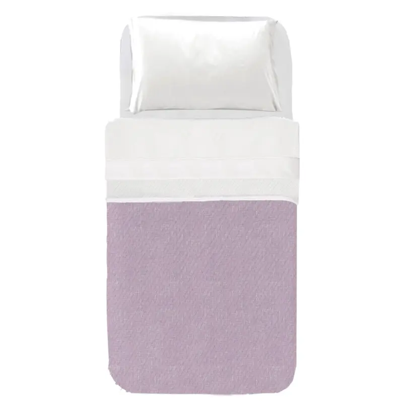 Colcha Infantil Estampado Textura lino Malva