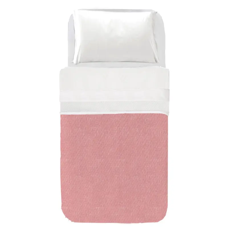 Colcha Infantil Estampado Textura lino Rosa