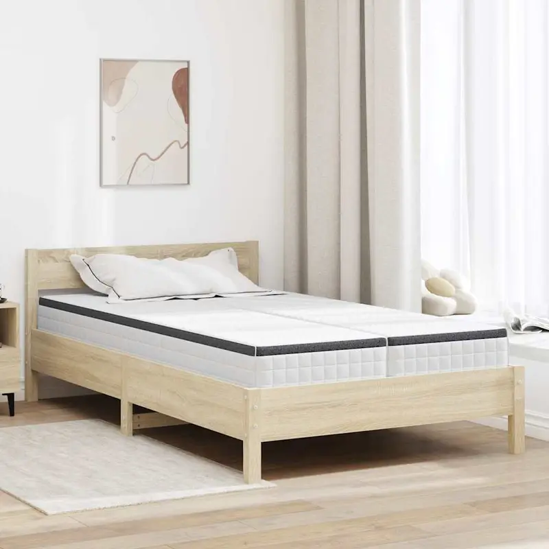 Colchón 2 pcs y gris 60 x 200 cm Resorte Bonell