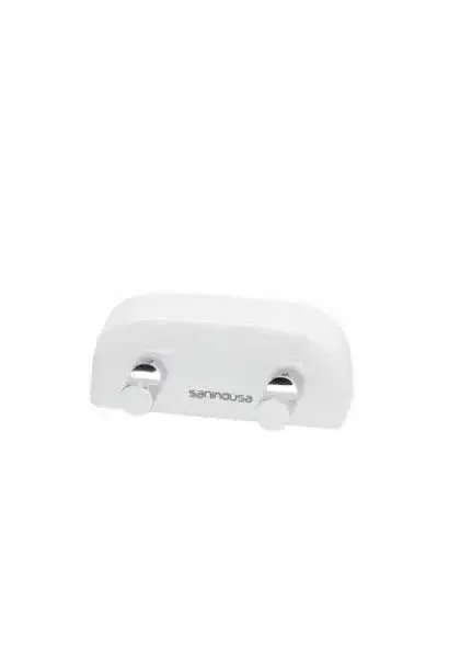 Colgador de Baño Vitreous China Blanco con Acabado Cromo Vintage - Unisan