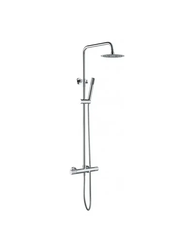Columna de bañera y ducha termostática de diseño moderno con un acabado cromado Line de Imex