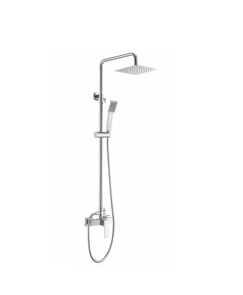 Columna de diseño moderno para ducha con una barra extensible de acabado cromado Art de Imex