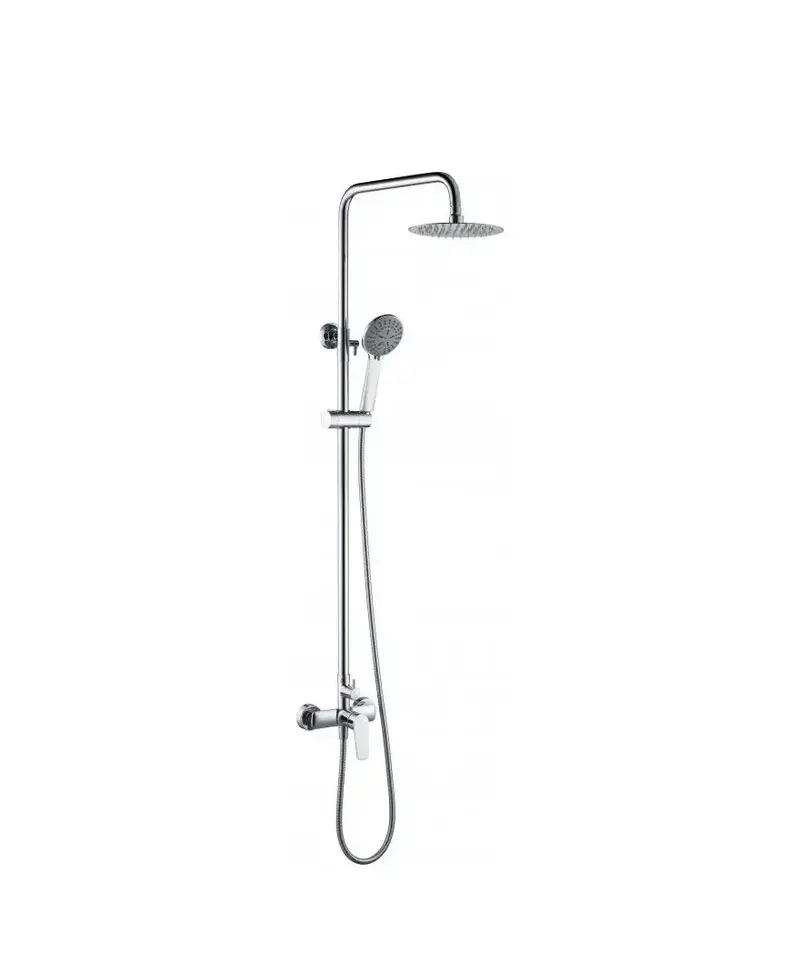 Columna de diseño moderno para ducha monomando con un acabado cromado Belgica de Imex