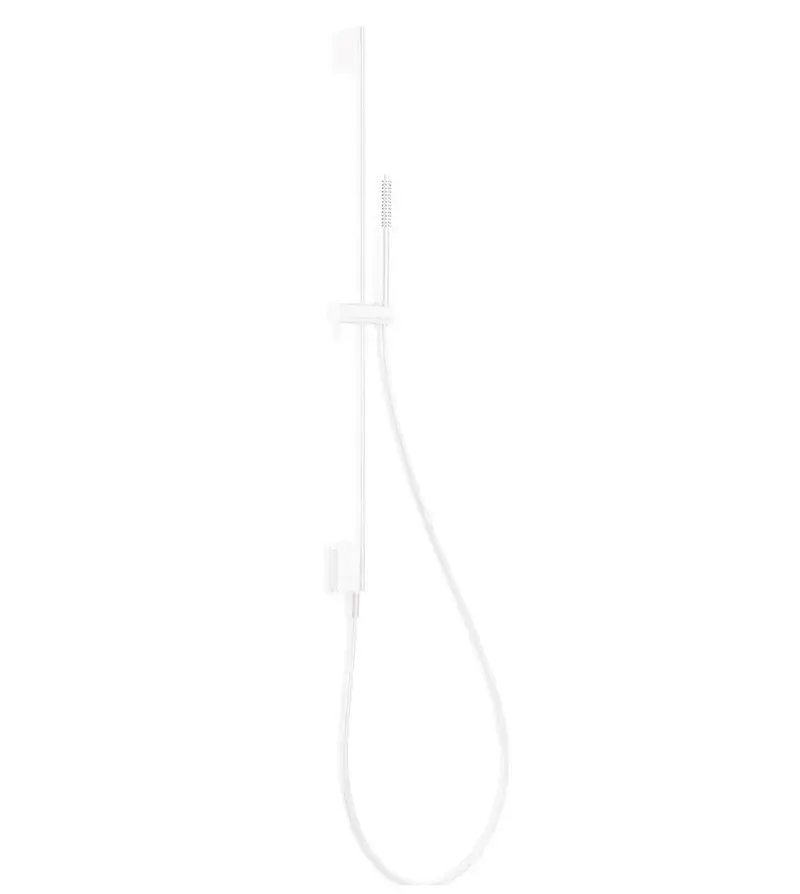 Columna de ducha con barra vertical deslizante de latón acabado blanco TRES