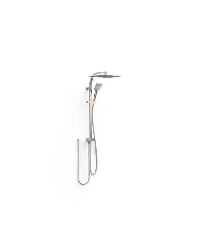 Columna de ducha con rociador cuadrado para cualquier grifo en acero Over Wall Tres