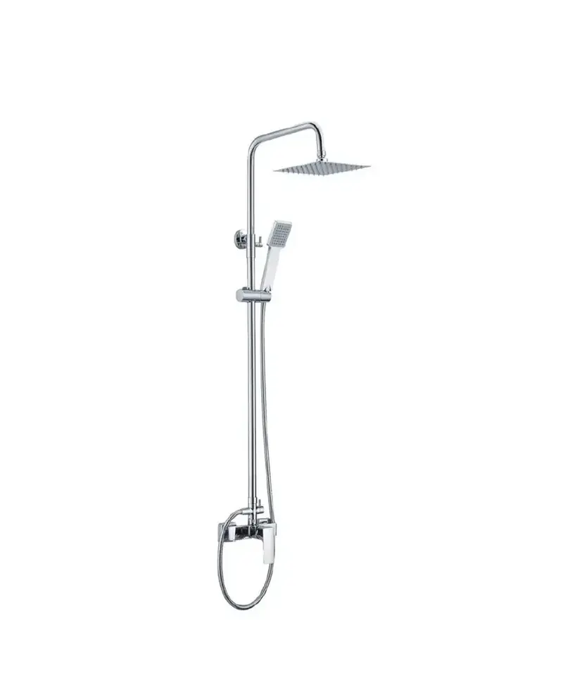 Columna de ducha con un diseño moderno y extensible de acabado cromado Bali de Imex