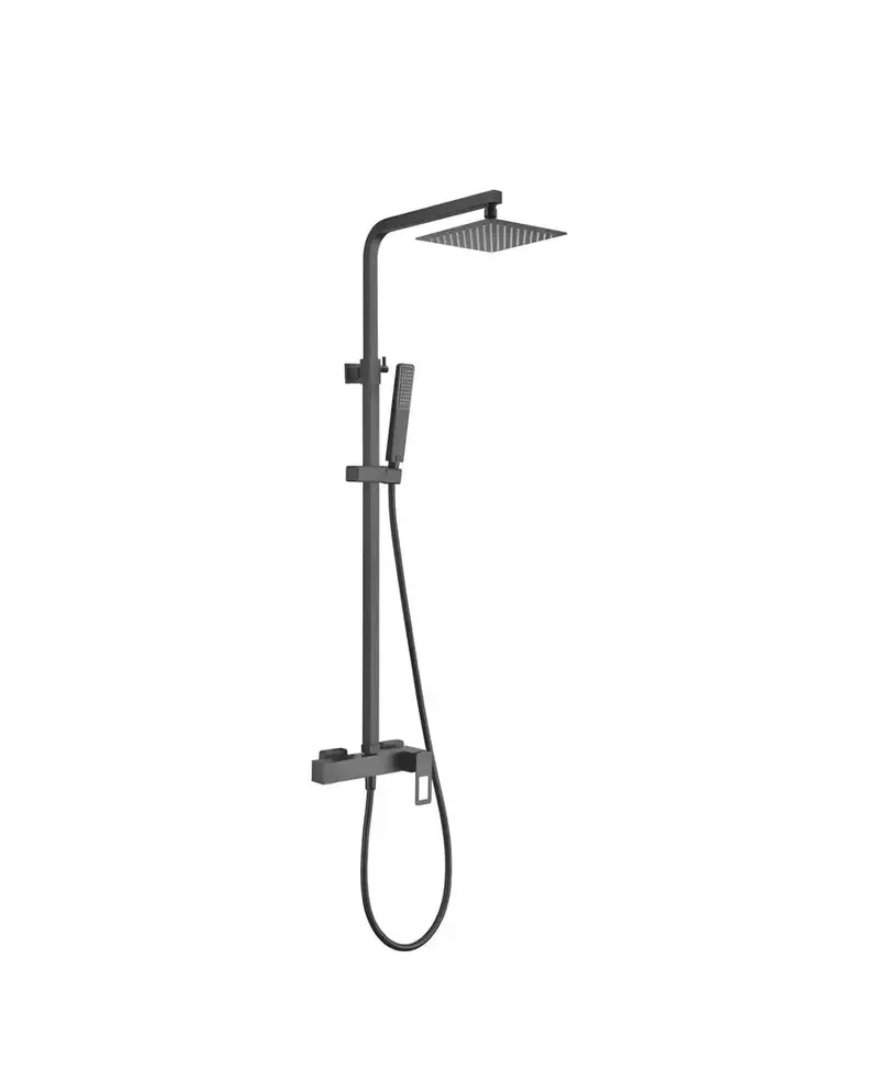 Columna de ducha con una barra de acero inoxidable de acabado negro mate Suecia de Imex