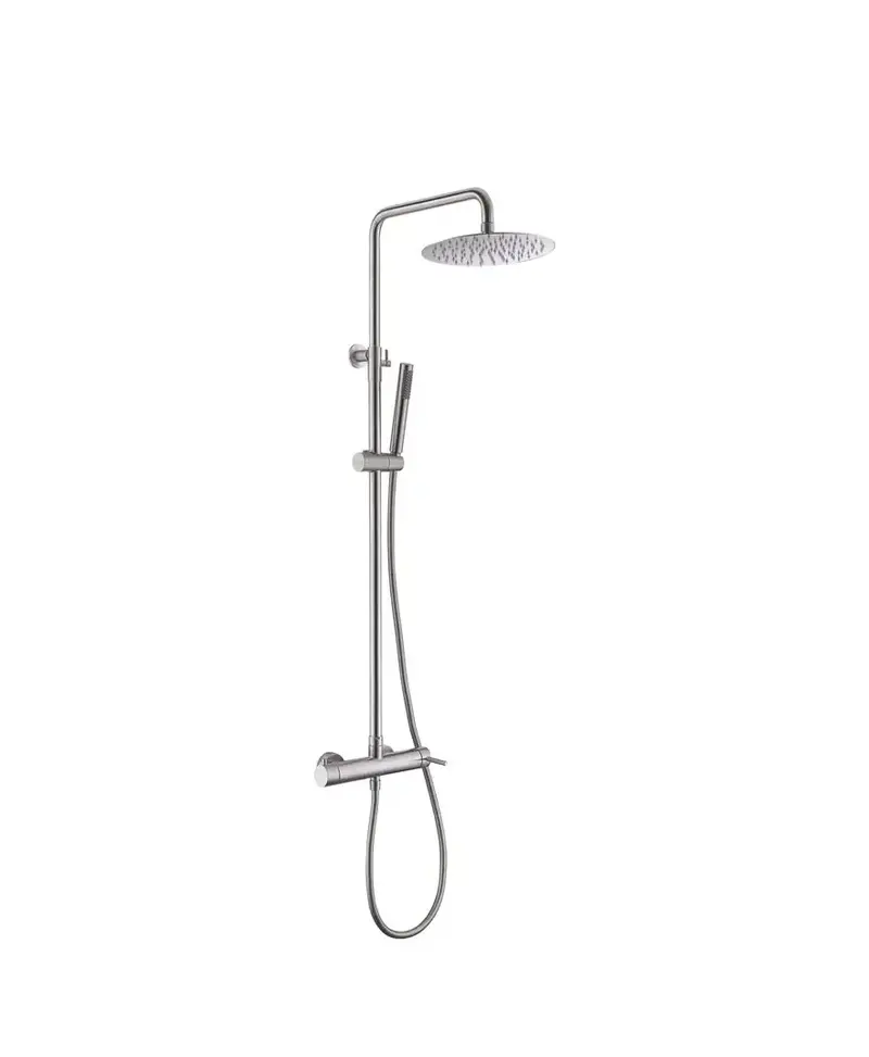 Columna de ducha de acero inoxidable s316 extensible de 88 hasta 125 cm Moscu de Imex