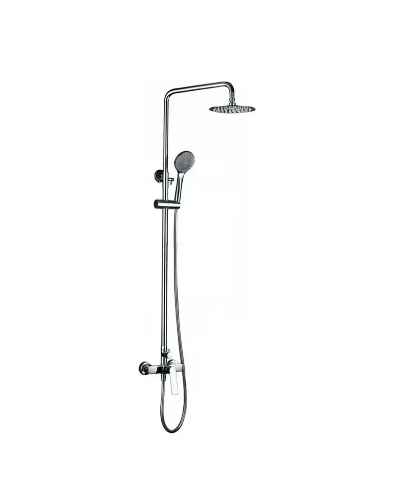 Columna de ducha de diseño extensible y moderno con un acabado cromado Luxor de Imex