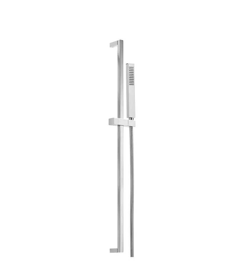 Columna de ducha de latón con acabado cromado kit de ducha y barra deslizante vertical Cuadro Slim TRES