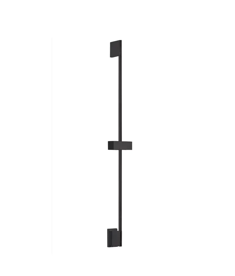 Columna de ducha de latón con acabado negro y soporte orientable TRES