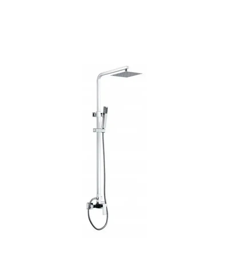 Columna de ducha extensible de 92 a 136 cm de acero inoxidable con rociador extraplano Valencia de Imex