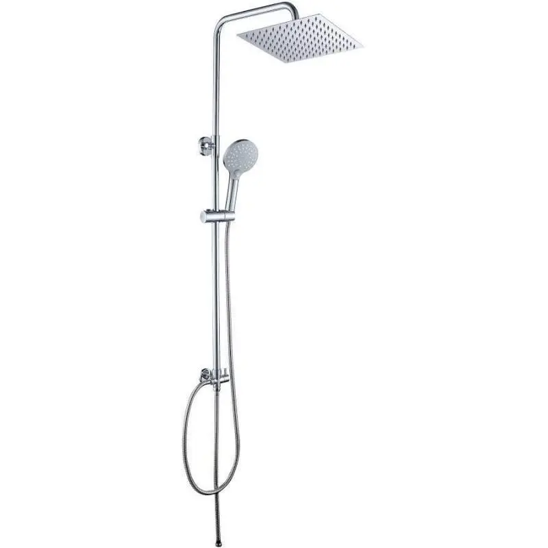 Columna de ducha moderna ajustable cuadrada cromada acero inoxidable de Valaz