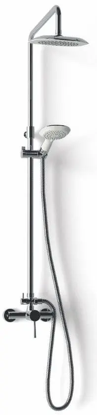 Columna de ducha regulable de 132 cm fabricada en latón con terminación cromada Carola Kassandra