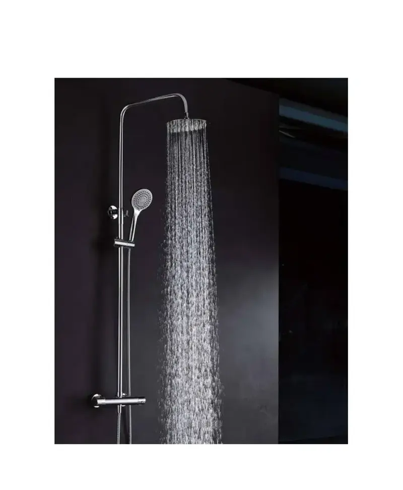 Columna de ducha termostática con un diseño moderno de acabado cromado Creta de Imex