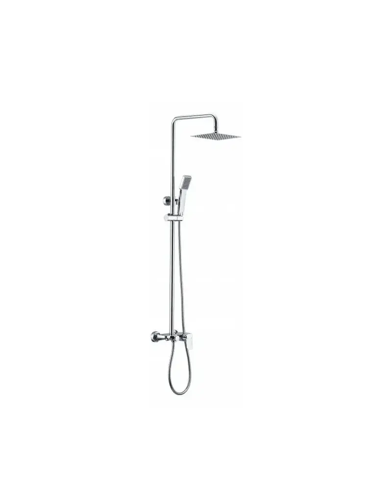 Columna de ducha y bañera de diseño minimalista fabricada en acero inoxidable Liverpool de Imex