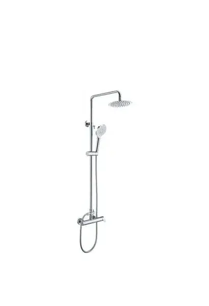 Columna extensible de ducha con un diseño moderno de acabado cromado y blanco Elba de Imex