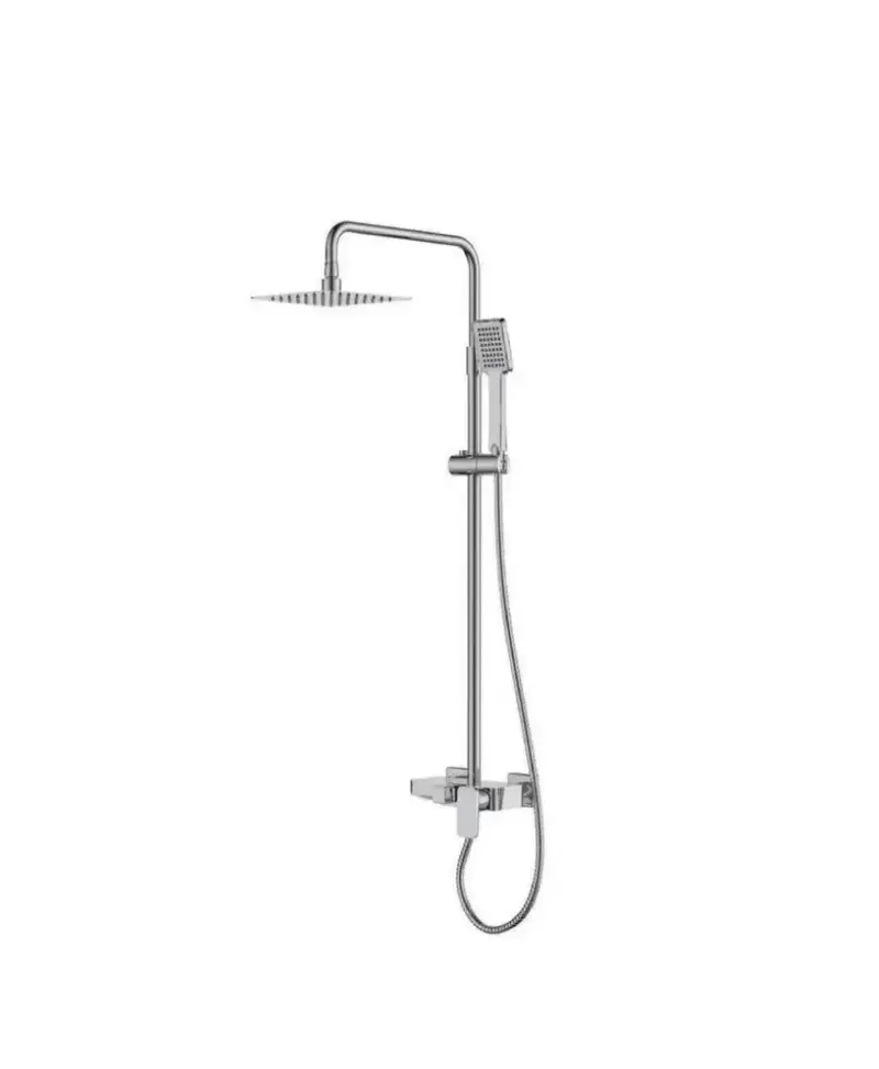 Columna para bañera con un diseño moderno y extensible de acabado cromado Saona de Imex