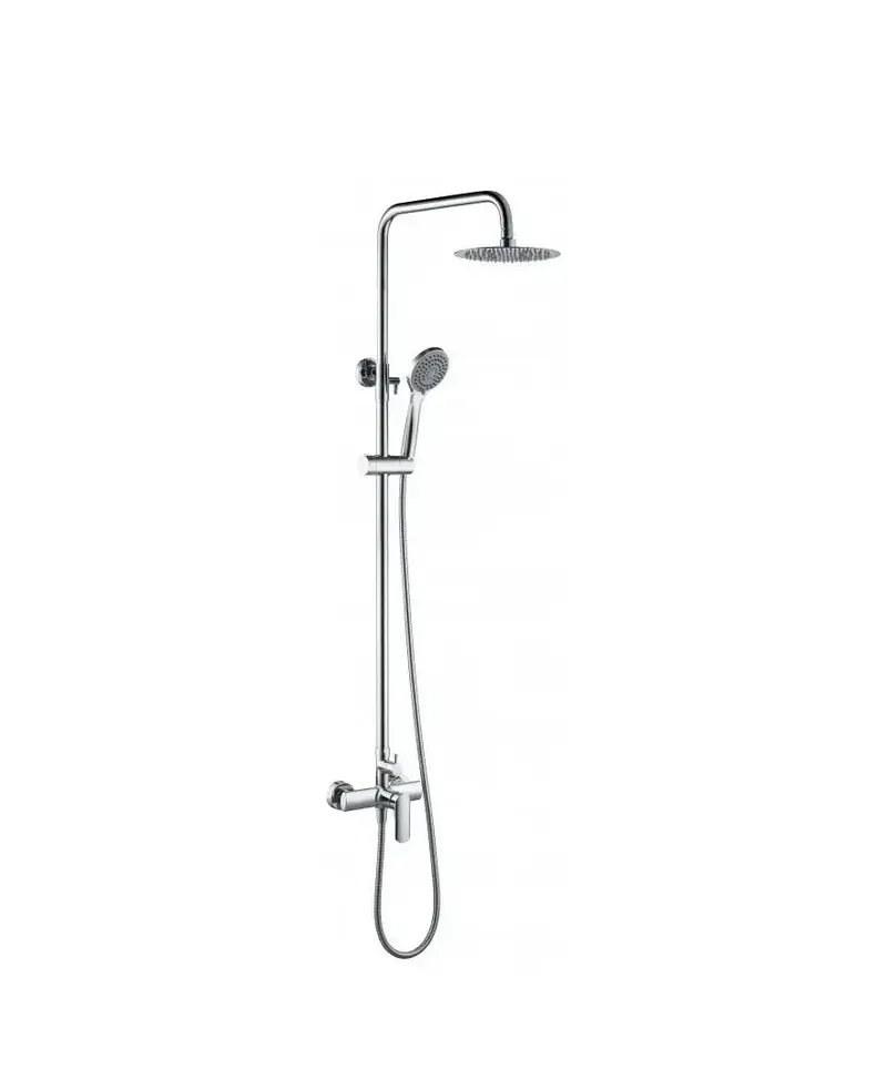 Columna para ducha de diseño moderno y monomando con un acabado cromada Ural de Imex