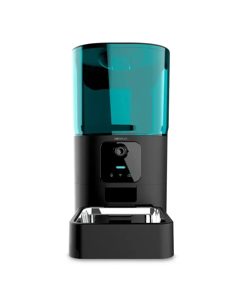 Comedero automático Pumba 6000 con cámara wifi y grabadora de voz capacidad de 6 litros y control de porciones de Cecotec