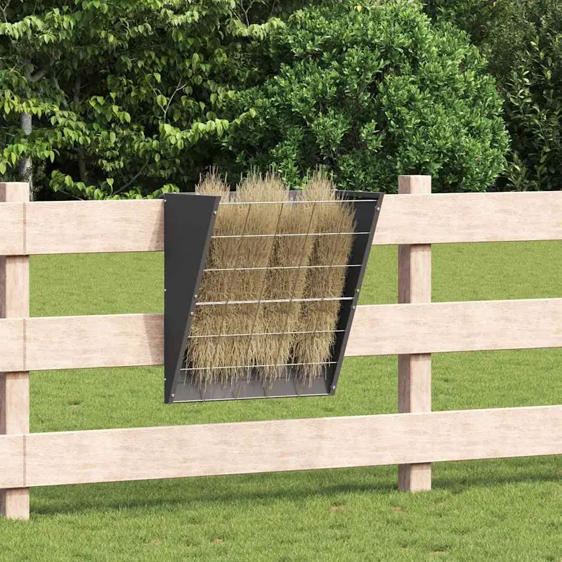 Comedero para Heno Colgante Negro 61 x 33 x 66 cm