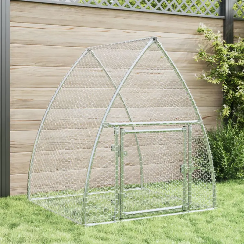 Conejera acero galvanizado plateado 105x100x120 cm